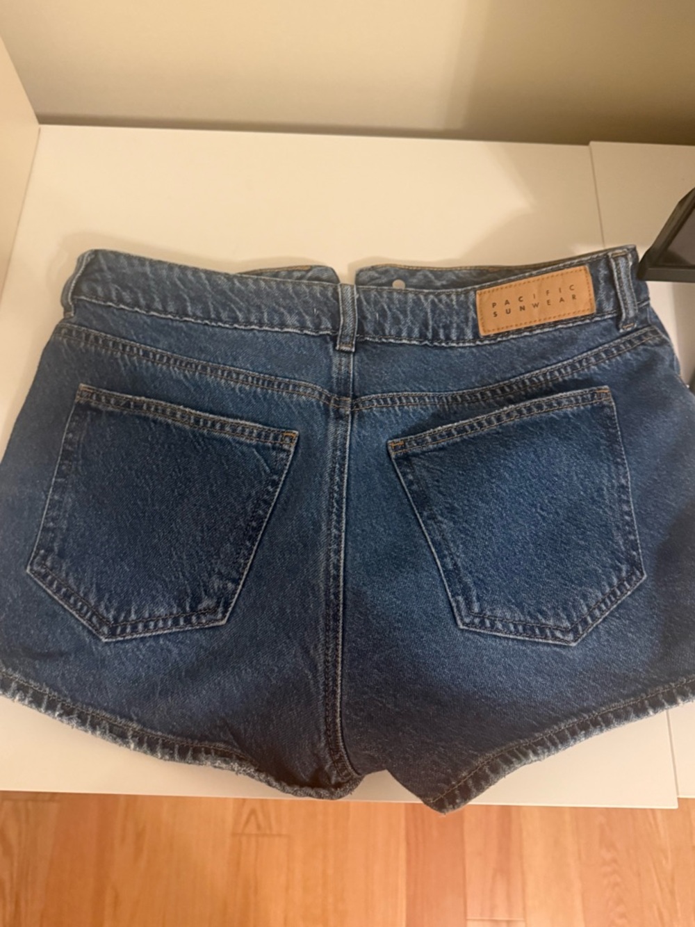 Pacsun High-Rise Denim Women’s Shorts - Blue size 27 - Picture 3 of 7